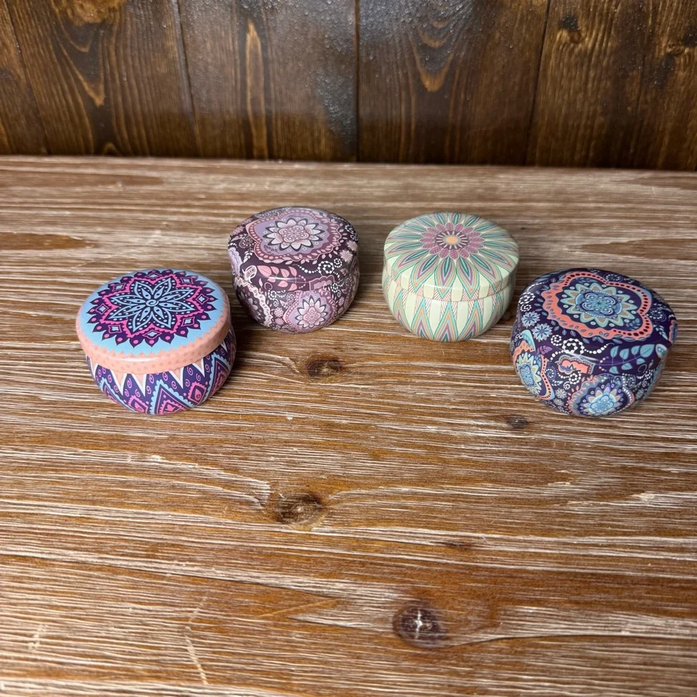Set Of 4 Mini Candles Bergamot Lavender Sandalwood Jasmine Scented Candle Gift